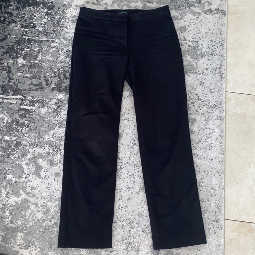 Talbots black textured work pants